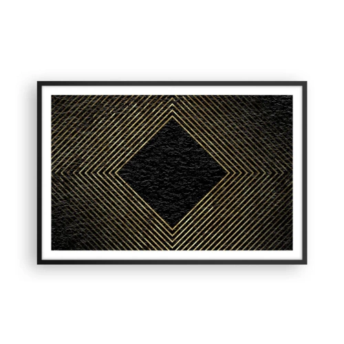 Poster în ramă neagră - Geometrie în stil glamour - 91x61 cm