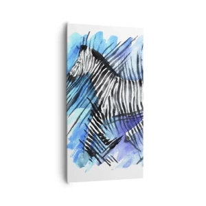 Tablou pe pânză - Ascunsă în dungi - 65x120 cm