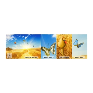 Mostră tapet autocolant Deluxe Sticker - Și cum să nu iubești vara? - Peisaj, Fluturi, Natură - 100x30 cm