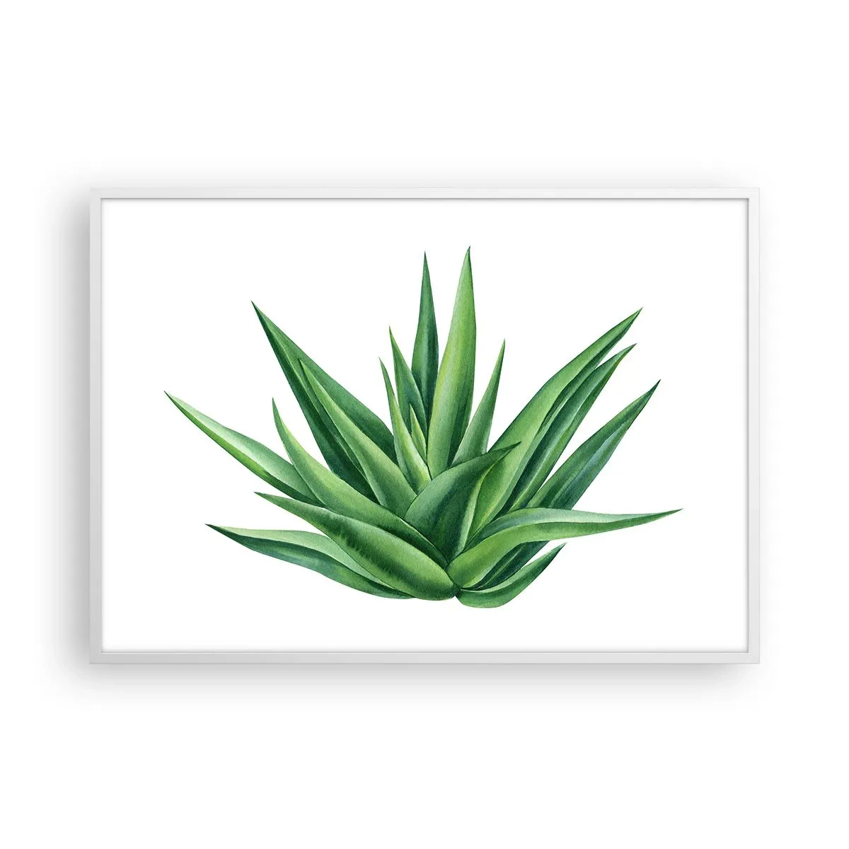 Poster în ramă albă - Verde - putere - viață - 100x70 cm