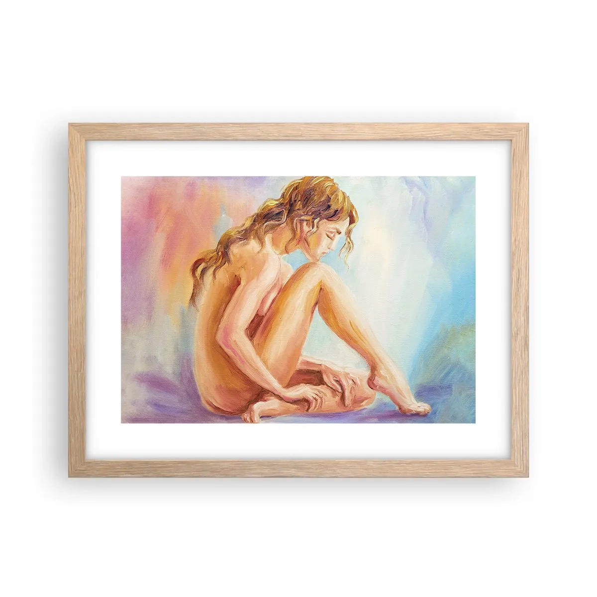 Poster în ramă de stejar deschis - Gest de tinerețe - 40x30 cm