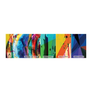 Mostră tapet autocolant Deluxe Sticker - Amețeli colorate - Abstracția, Bucată, Artă Modernă - 100x30 cm