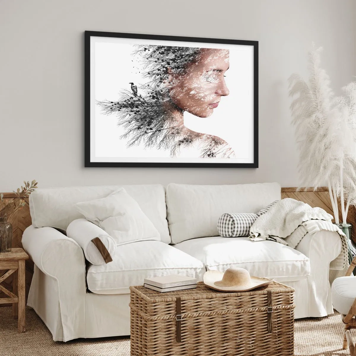 Poster în ramă neagră - Spiritul pădurii - 100x70 cm