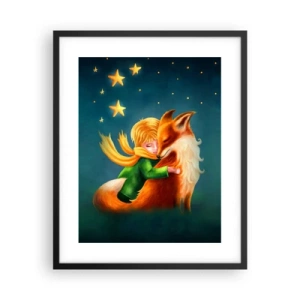 Poster în ramă neagră - Micul Prinț - 40x50 cm