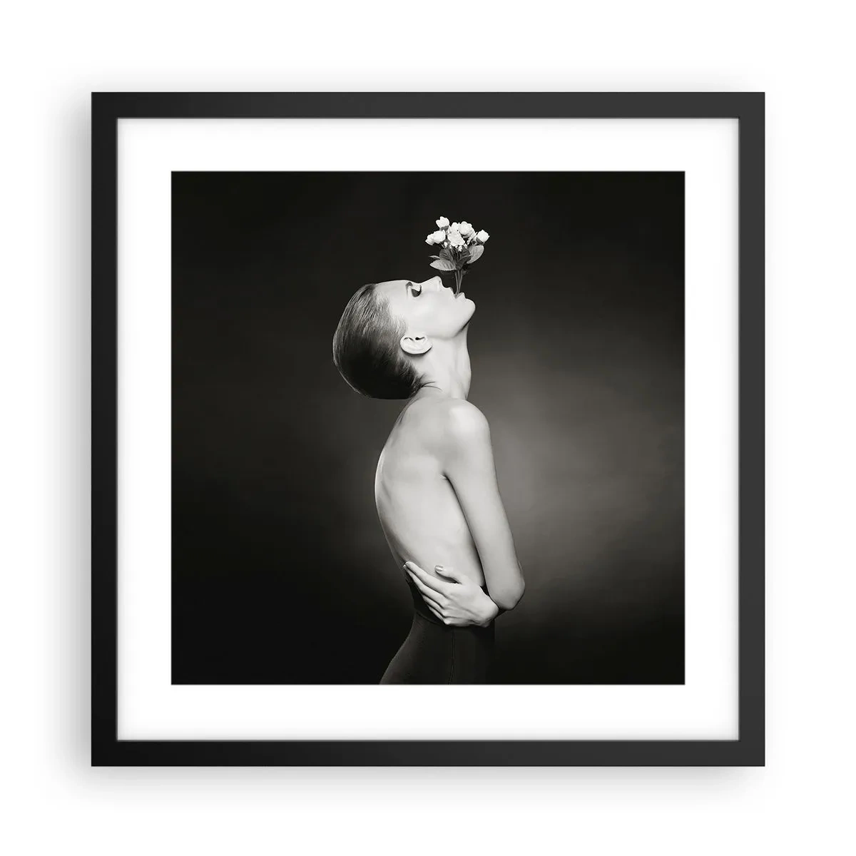 Poster în ramă neagră - Eleganță excentrică - 40x40 cm