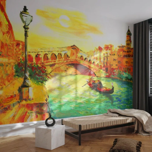 Tapet Premium Sand - Pelerinaj de îndrăgostiți - Veneția, Oraș, Arhitectură - 450x315 cm
