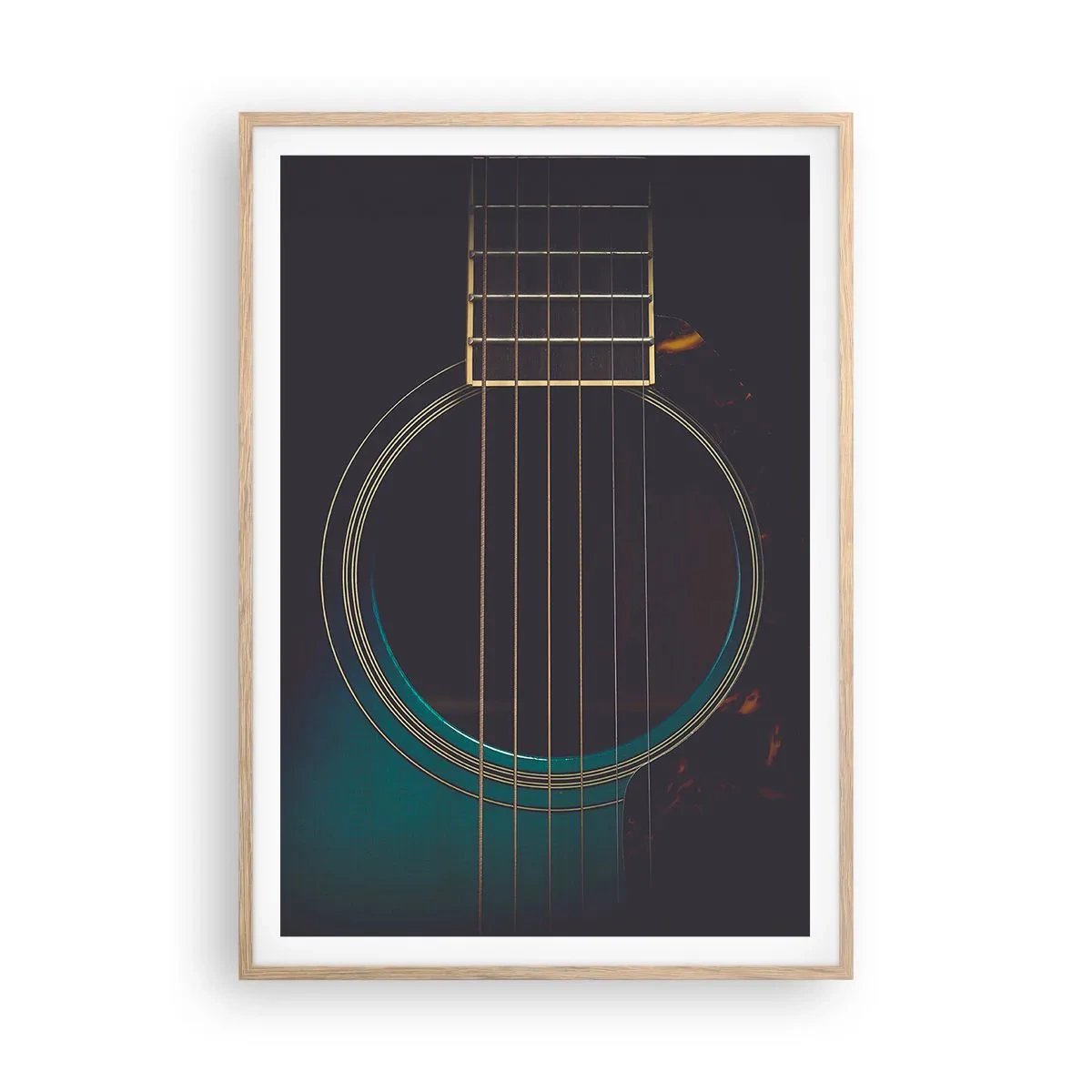 Poster în ramă de stejar deschis - O clipă înainte de a suna - 70x100 cm