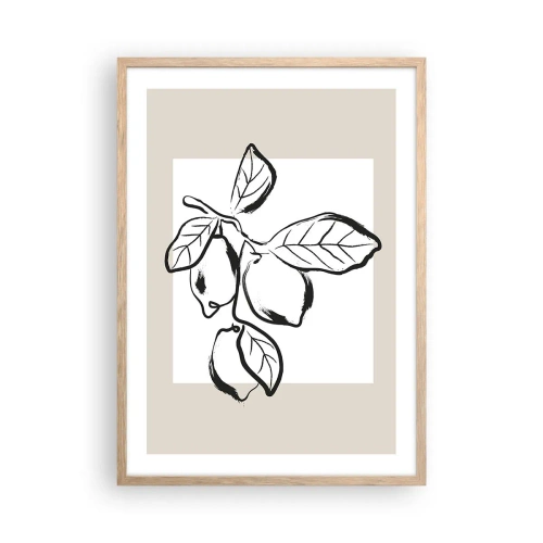 Poster în ramă de stejar deschis - Unde se coace lămâia... - 50x70 cm