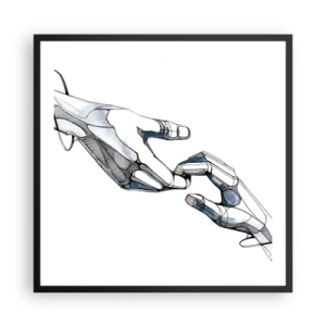 Poster în ramă neagră - Gest frumos - 60x60 cm