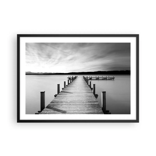 Poster în ramă neagră - La adăpostul apei - pace - 70x50 cm