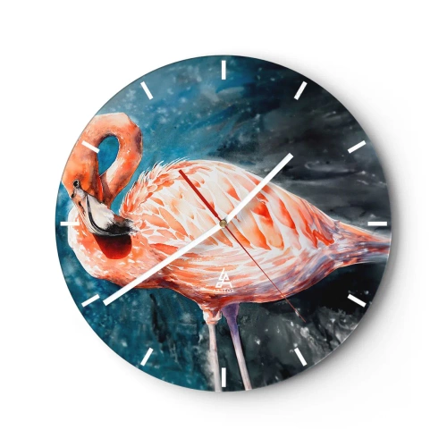 Ceas de perete - Ceas pe sticlă - Decorativ prin natură - 40x40 cm