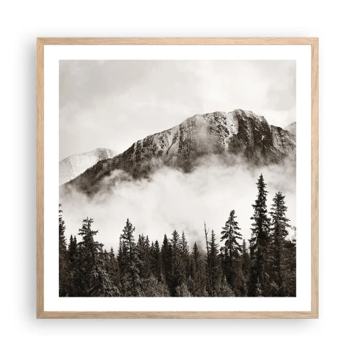 Poster în ramă de stejar deschis - Stăpânul de granit - 60x60 cm