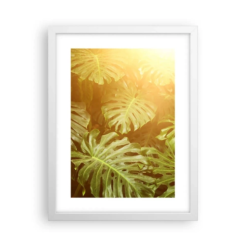 Poster în ramă albă - Poftiți în verde - 30x40 cm