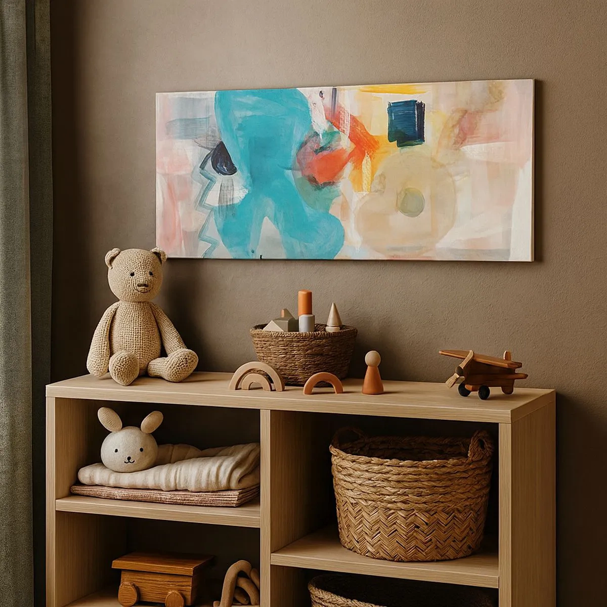 Tablou pe pânză - Joc plin de culoare - 100x40 cm