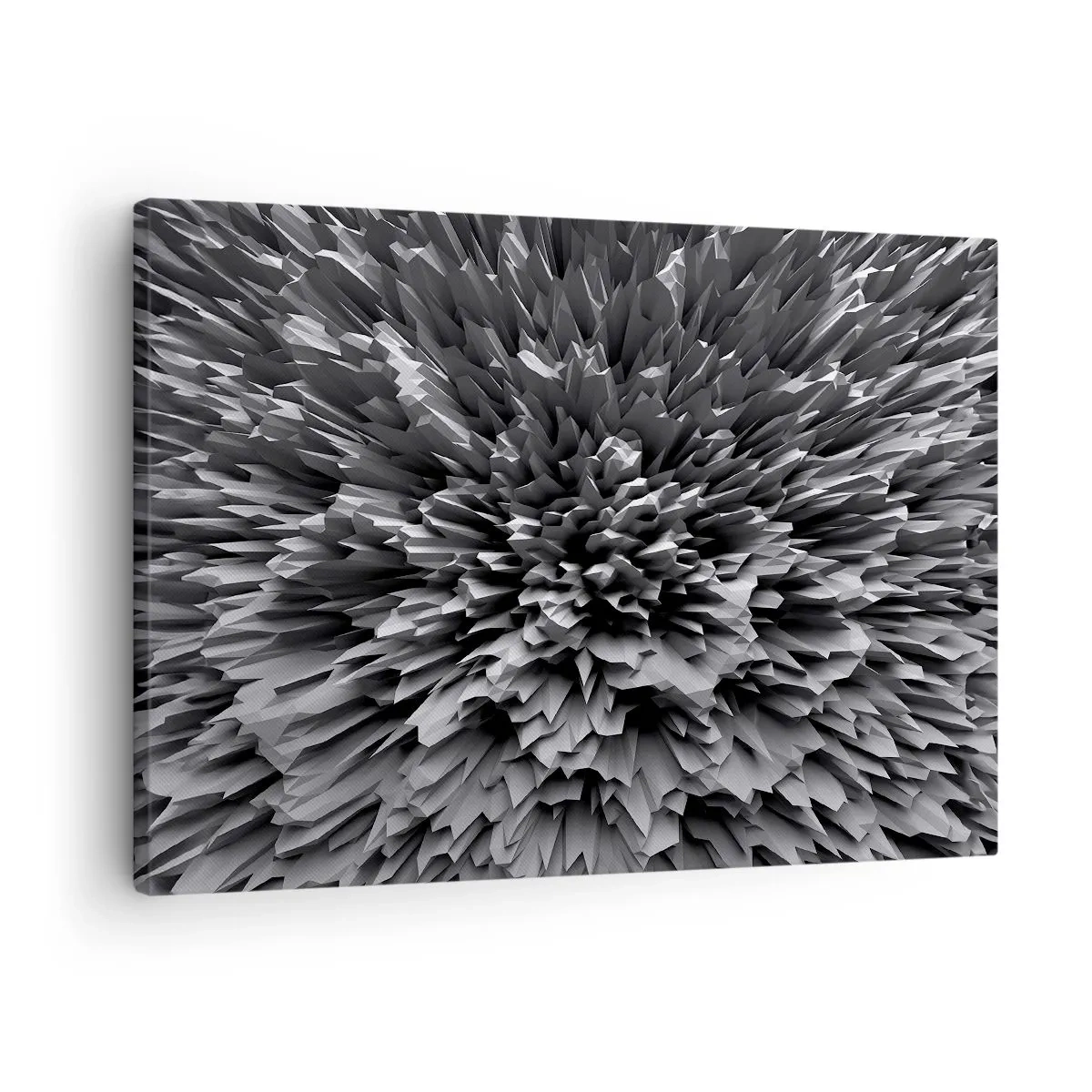 Tablou pe pânză Canvas - Structură abstractă în nuanțe de gri - 70x50cm - Mai ascuțit nu se poate - Decorațiune modernă pentru perete pentru living și dormitor ARTTOR