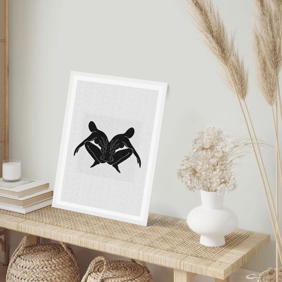 Poster în ramă albă - Suflet comun - 40x50 cm