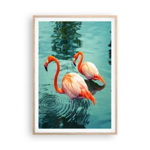 Poster în ramă de stejar deschis - Suntem bune de revistele de modă - 70x100 cm