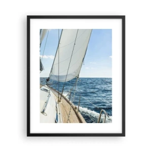 Poster în ramă neagră - Ahoy aventura - 40x50 cm