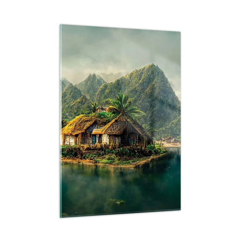 Tablou pe sticlă - Paradisul tropical - 50x70 cm