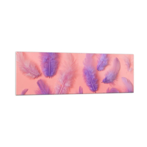 Tablou pe sticlă - Pasăre liliac de dorință - 160x50 cm