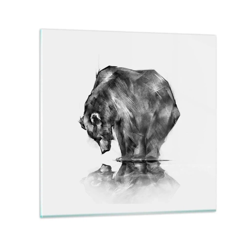 Tablou pe sticlă - Mă bucur să văd pe cineva apropiat - 60x60 cm