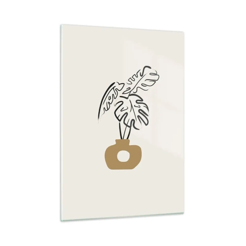 Tablou pe sticlă - Monstera - decorarea casei - 50x70 cm