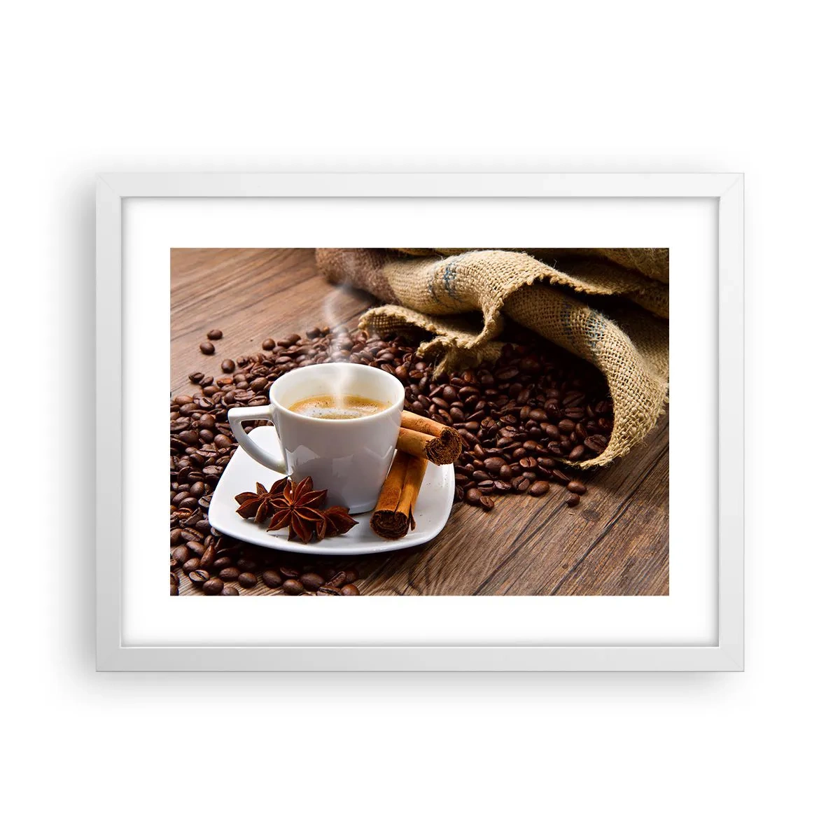 Poster în ramă albă - Gust și aromă de mirodenii - 40x30 cm