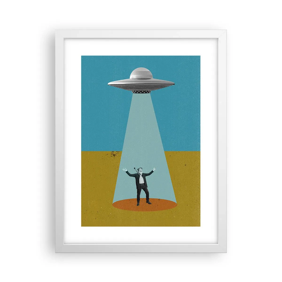 Poster în ramă albă - Întâlnire de gradul III - 30x40 cm