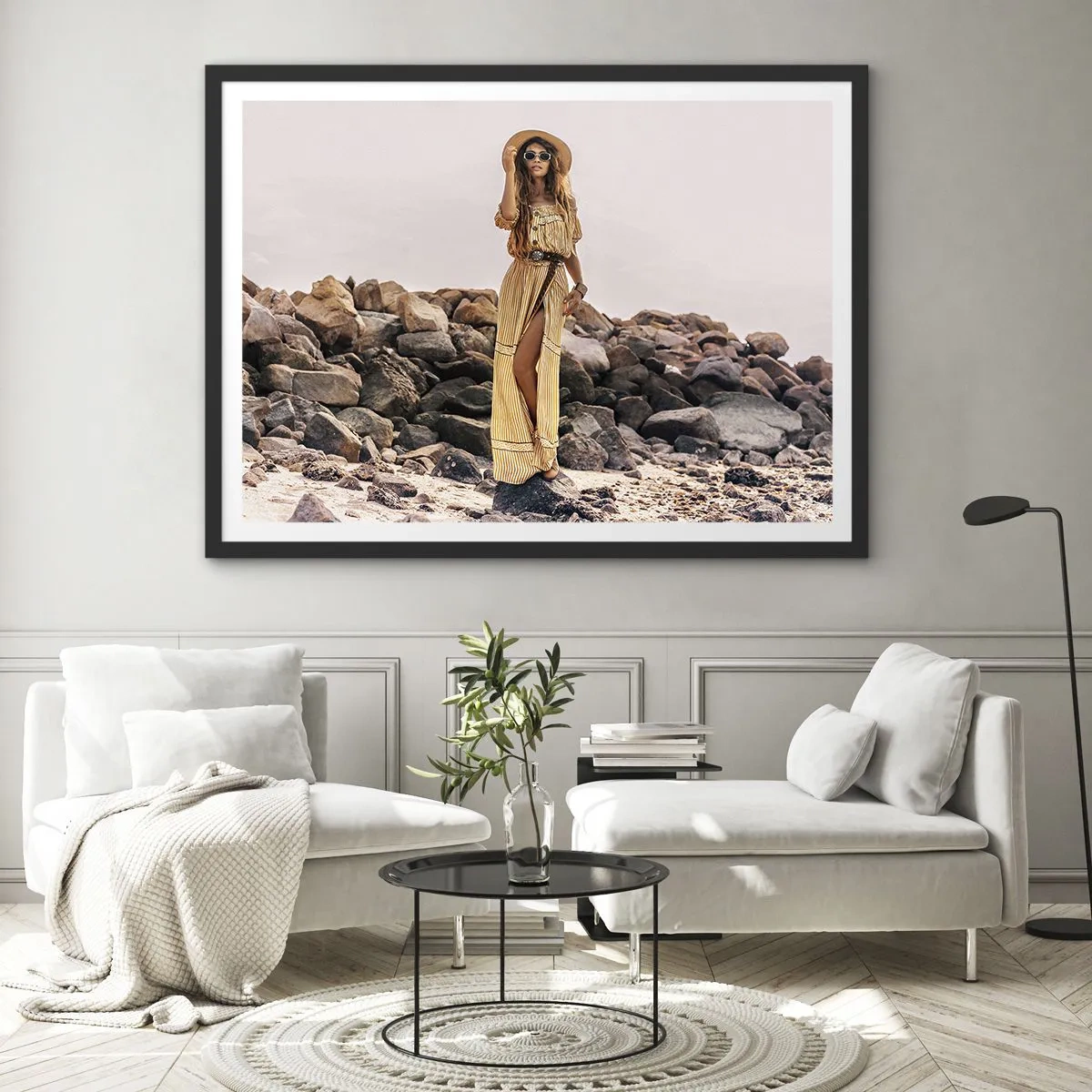 Poster în ramă neagră - Magia pietrelor - 40x30 cm