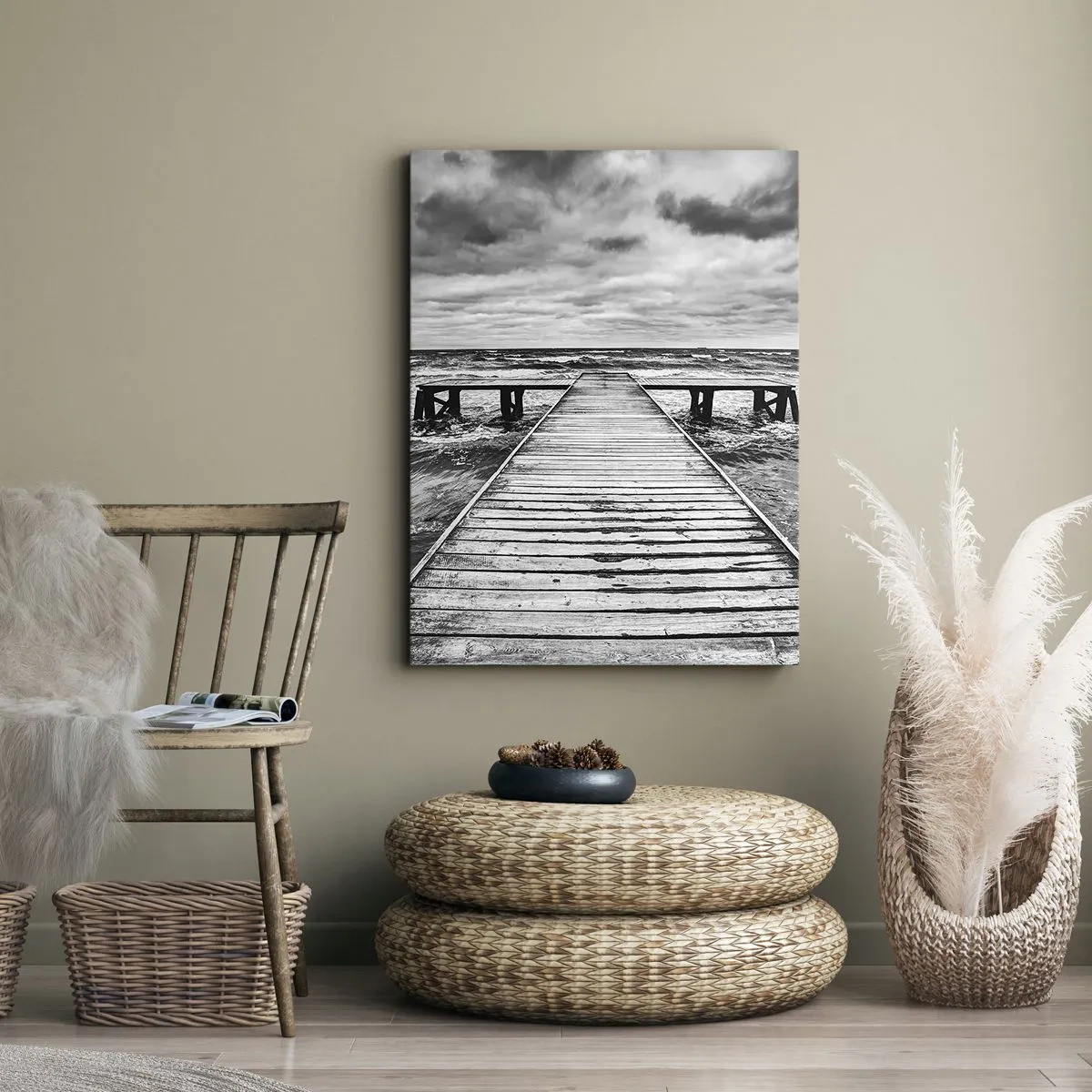 Tablou pe pânză - Aștept ca vântul să fugărească... - 50x70 cm