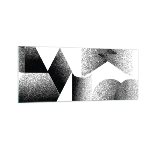 Tablou pe sticlă - Unghiuri și ovale - 100x40 cm