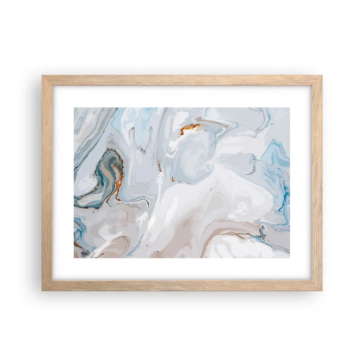 Poster în ramă de stejar deschis - Albul ridicat - 40x30 cm