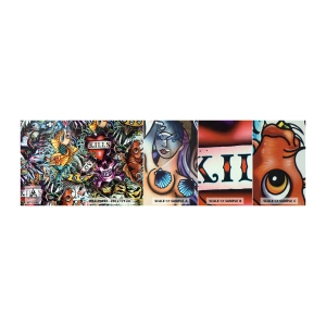 Mostră tapet autocolant Deluxe Sticker - Visul unui artist tatuator - Graffiti, mural, Bucată - 100x30 cm