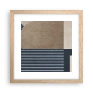 Poster în ramă de stejar deschis - Compoziție de simplitate și rotunjime - 30x30 cm
