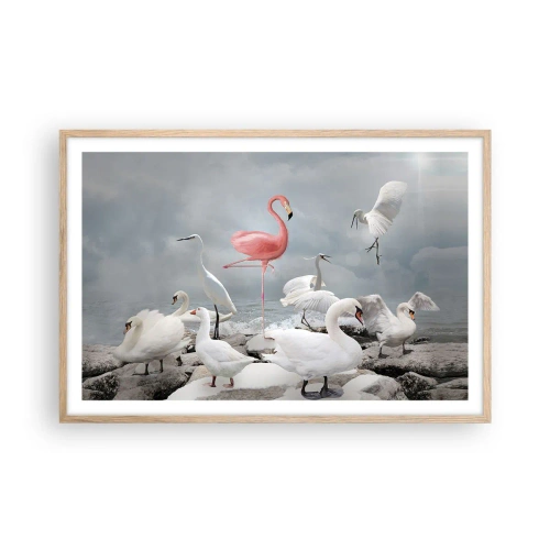 Poster în ramă de stejar deschis - De unde am venit? - 91x61 cm