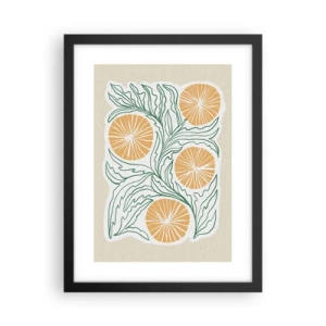 Poster în ramă neagră - Etnic cu o notă de abstracție - 30x40 cm