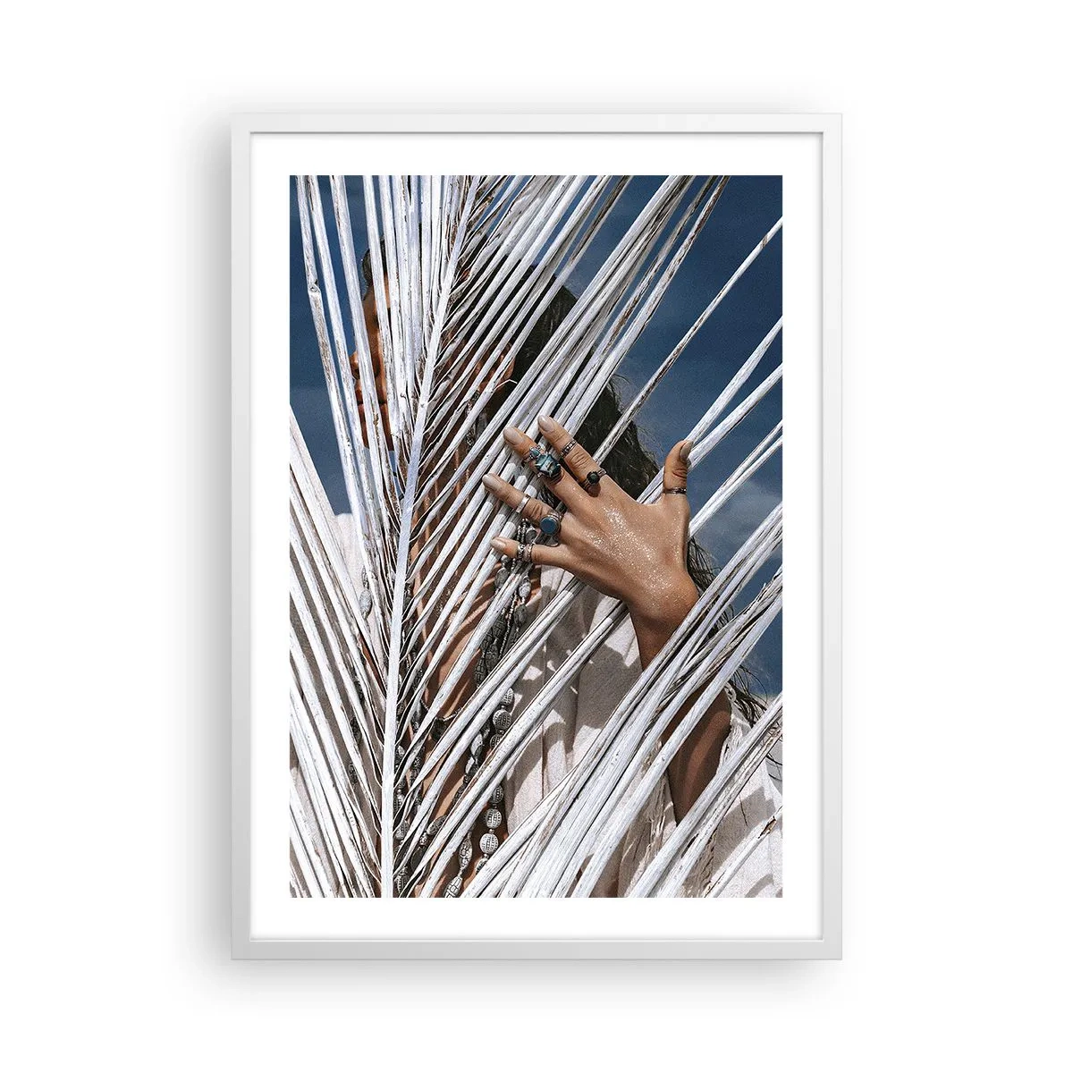 Poster în ramă albă - Prietena șamanului? - 50x70 cm