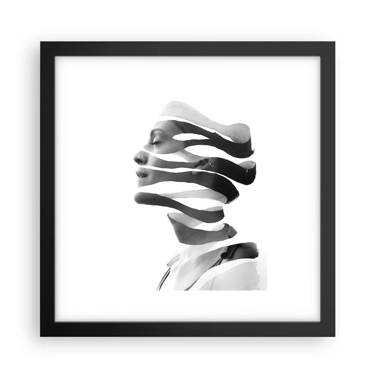 Poster în ramă neagră - Un portret suprarealist - 30x30 cm