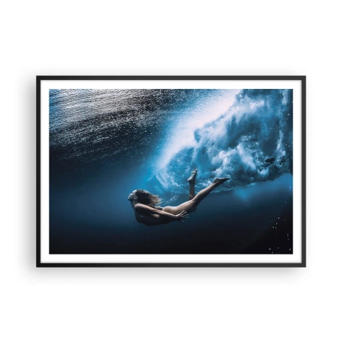Poster în ramă neagră - Sirena modernă - 100x70 cm