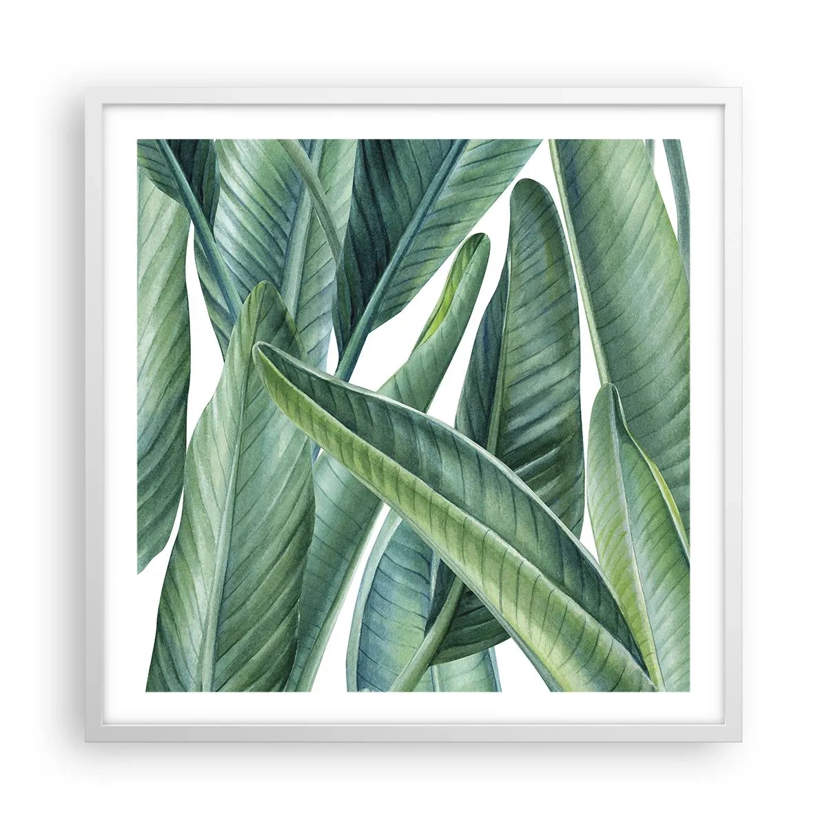 Poster în ramă albă - Verdeața în sine - 60x60 cm