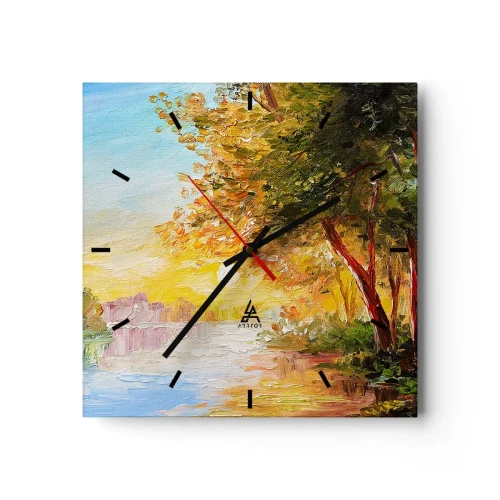 Ceas de perete - Ceas pe sticlă - Et in Arcadia ego - 30x30 cm