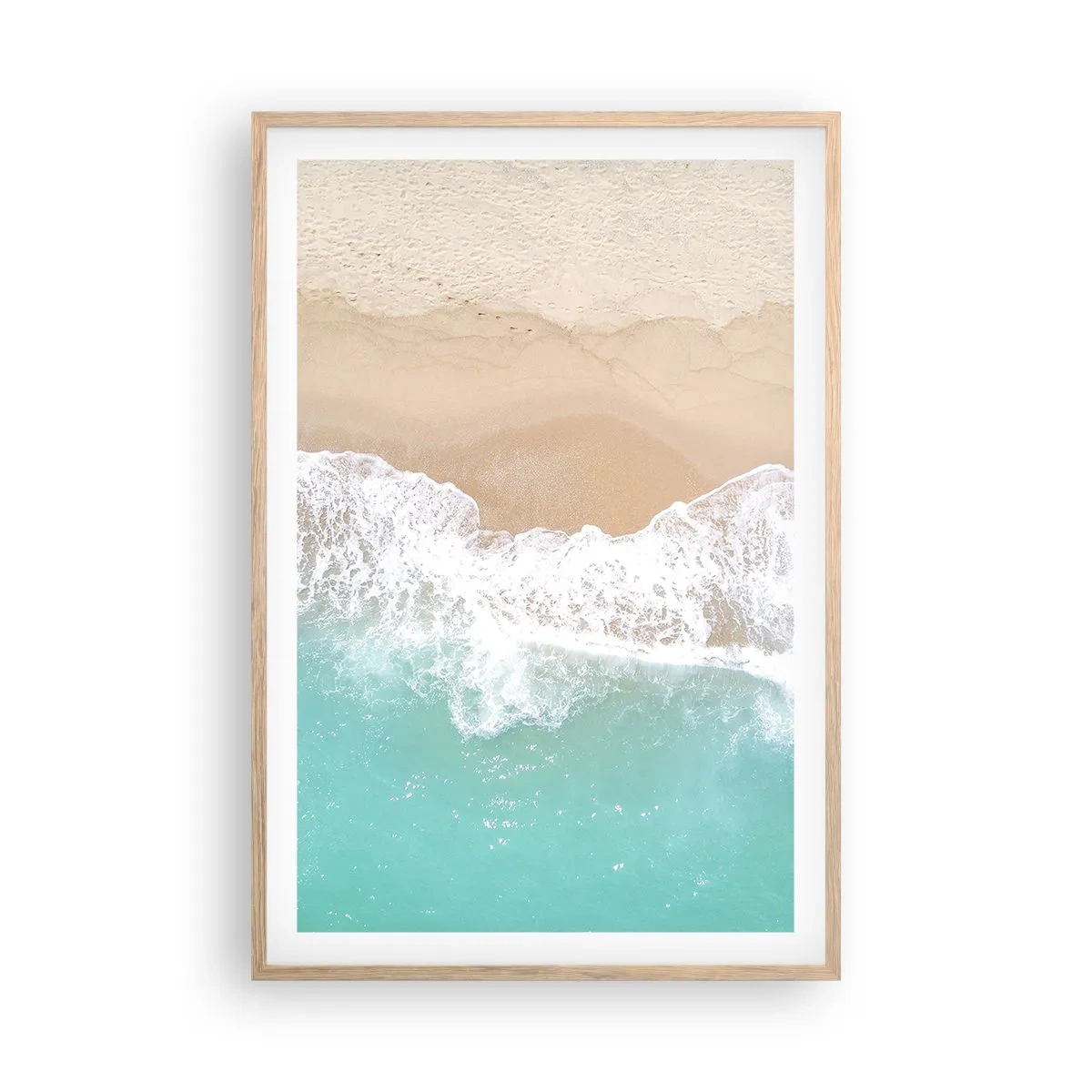 Poster în ramă de stejar deschis - Atingere mângâietoare - 61x91 cm