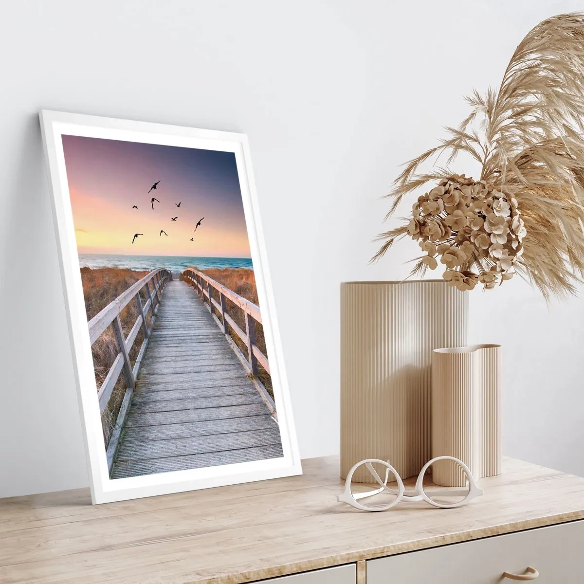 Poster în ramă albă - Spațiul pentru a zbura - 50x70 cm