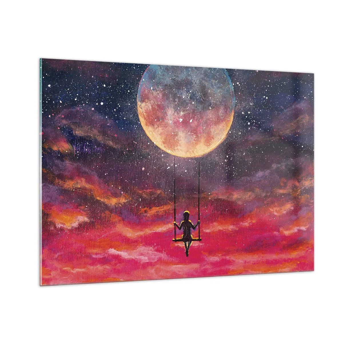 Tablou pe sticlă - Cu capul în nori - 100x70 cm