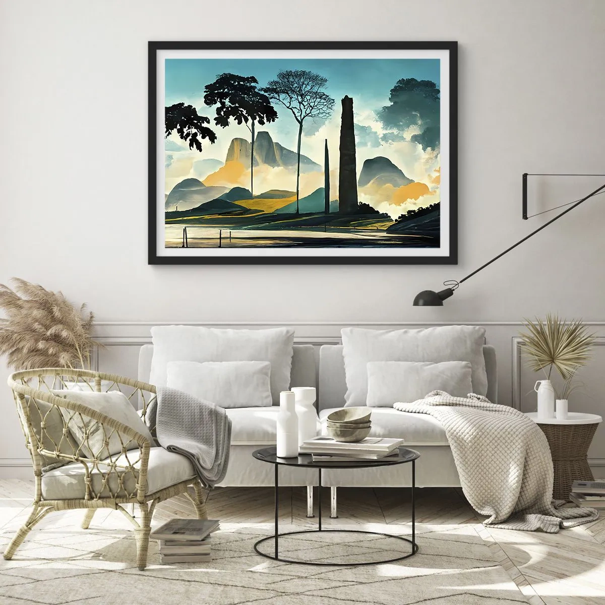 Poster în ramă neagră - Din ce în ce mai sus - 70x50 cm