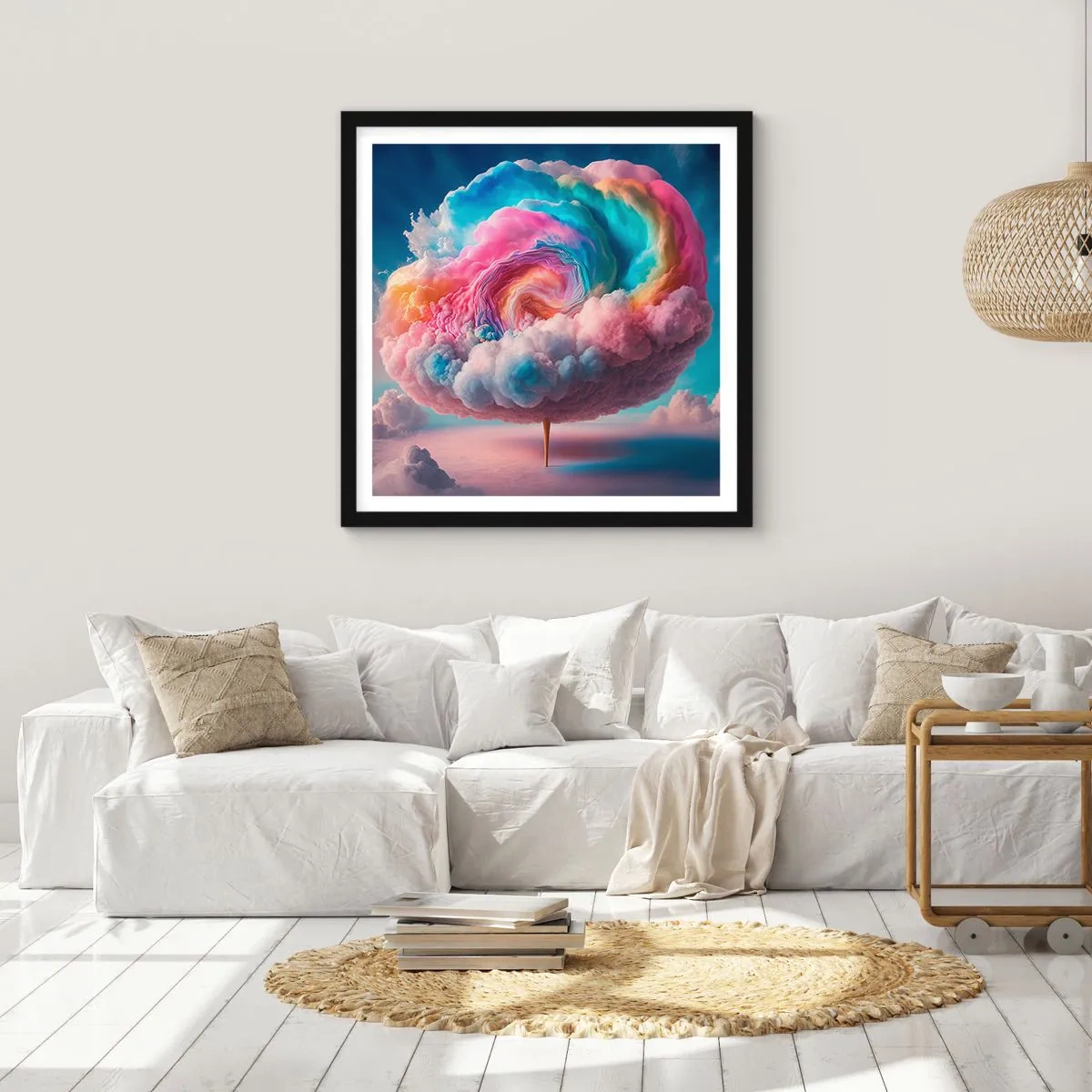 Poster în ramă neagră - Visul unui parc de distracții - 50x50 cm