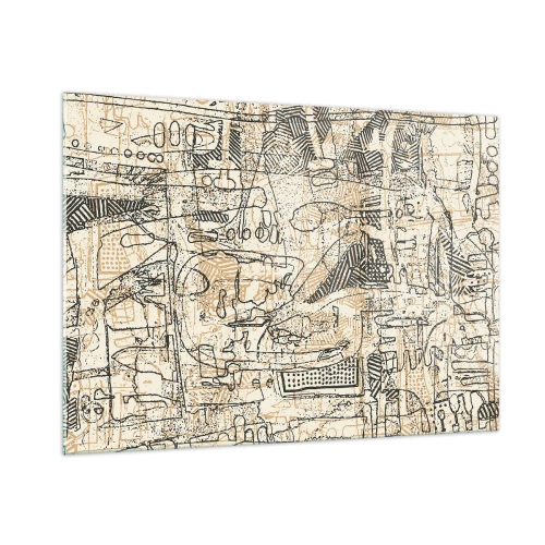 Tablou pe sticlă - Așteaptă să fie descifrat - 100x70 cm