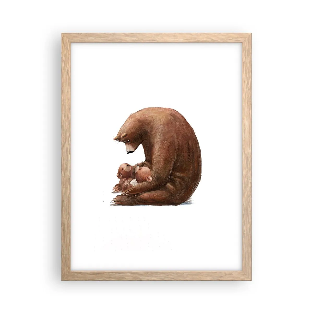 Poster în ramă de stejar deschis - Vise plăcute, copii - 30x40 cm