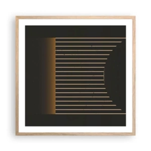 Poster în ramă de stejar deschis - Explorați întunericul - 60x60 cm