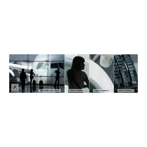 Mostră tapet Premium Canvas - Vis a vis la aeroport - Avion, Aeroport, Călătorii - 100x30 cm